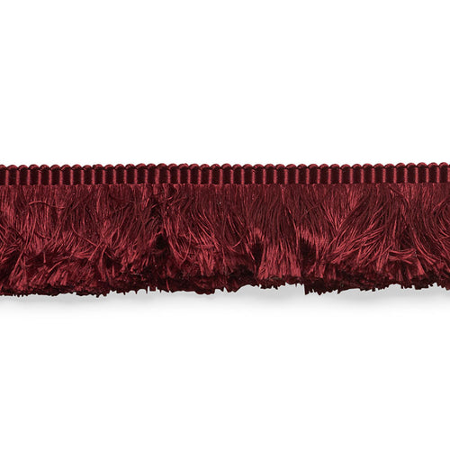Schumacher Francois Silk Brush Fringe Trim 74589 / Burgundy