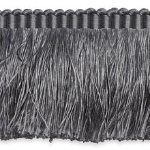 Load image into Gallery viewer, Schumacher Francois Silk Brush Fringe Trim 74593 / Grey