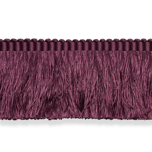 Schumacher Francois Silk Brush Fringe Trim 74595 / Eggplant