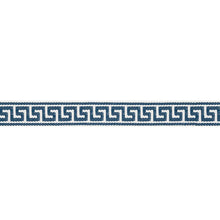 Load image into Gallery viewer, Schumacher Etienne Silk Greek Key Narrow Trim 74686 / Navy