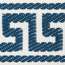 Load image into Gallery viewer, Schumacher Etienne Silk Greek Key Narrow Trim 74686 / Navy