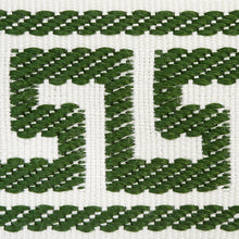 Load image into Gallery viewer, Schumacher Etienne Silk Greek Key Narrow Trim 74687 / Emerald