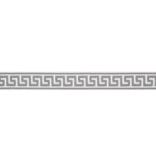 Load image into Gallery viewer, Schumacher Etienne Silk Greek Key Narrow Trim 74688 / Grey
