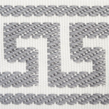 Load image into Gallery viewer, Schumacher Etienne Silk Greek Key Narrow Trim 74688 / Grey