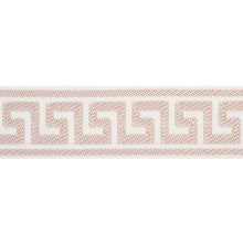 Load image into Gallery viewer, Schumacher Etienne Silk Greek Key Narrow Trim 74689 / Blush