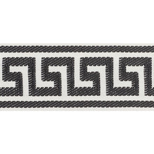Load image into Gallery viewer, Schumacher Etienne Silk Greek Key Trim 74705 / Black