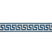 Load image into Gallery viewer, Schumacher Etienne Silk Greek Key Trim 74706 / Navy