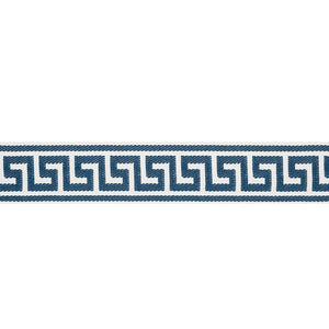 Schumacher Etienne Silk Greek Key Trim 74706 / Navy