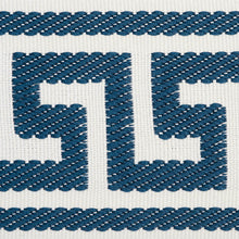 Load image into Gallery viewer, Schumacher Etienne Silk Greek Key Trim 74706 / Navy