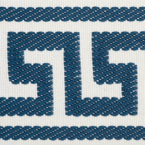 Schumacher Etienne Silk Greek Key Trim 74706 / Navy