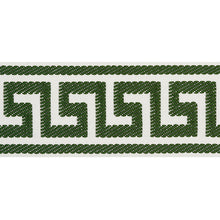 Load image into Gallery viewer, Schumacher Etienne Silk Greek Key Trim 74707 / Emerald