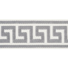 Load image into Gallery viewer, Schumacher Etienne Silk Greek Key Trim 74708 / Grey
