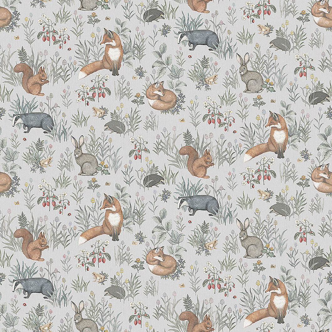 Schumacher Forest Friends Mural Wallpaper 7480 / Multi