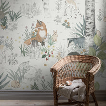 Load image into Gallery viewer, Schumacher Magic Forest Mural Wallpaper 7481 / Ivory