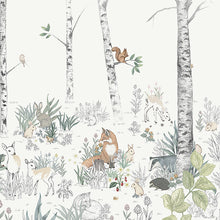 Load image into Gallery viewer, Schumacher Magic Forest Mural Wallpaper 7481 / Ivory