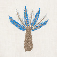 Load image into Gallery viewer, SCHUMACHER PALMETTO BEACH EMBROIDERY FABRIC 75301 / BLUE