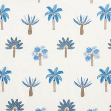 Load image into Gallery viewer, SCHUMACHER PALMETTO BEACH EMBROIDERY FABRIC 75301 / BLUE