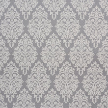 Load image into Gallery viewer, SCHUMACHER DAUPHINE DAMASK INDOOR/OUTDOOR FABRIC 75410 / SLATE