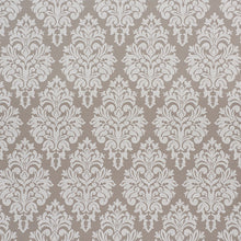 Load image into Gallery viewer, SCHUMACHER DAUPHINE DAMASK INDOOR/OUTDOOR FABRIC 75411 / TAUPE