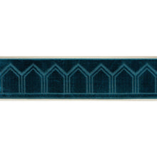 Load image into Gallery viewer, Schumacher Vizier Velvet Tape Trim 75730 / Peacock