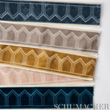 Load image into Gallery viewer, Schumacher Vizier Velvet Tape Trim 75731 / Patina