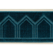 Load image into Gallery viewer, Schumacher Vizier Velvet Tape Trim 75730 / Peacock