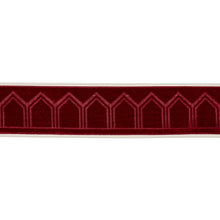 Load image into Gallery viewer, Schumacher Vizier Velvet Tape Trim 75735 / Ruby
