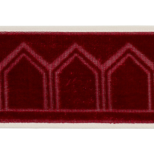 Schumacher Vizier Velvet Tape Trim 75735 / Ruby