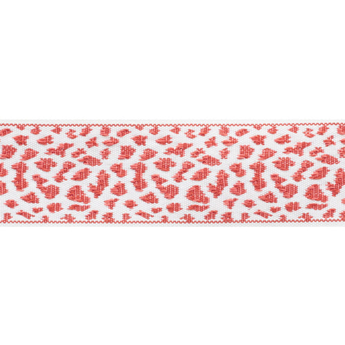 Schumacher Leopard Tape Trim 75853 / Red