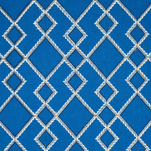 Load image into Gallery viewer, Schumacher Branson Embroidery Fabric 75891 / Blue