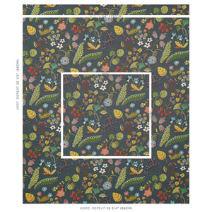 Schumacher Botanica Indoor/outdoor Fabric 75941 / Charcoal