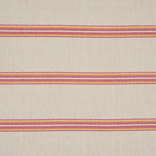 Load image into Gallery viewer, SCHUMACHER GARDEN STRIPE FABRIC 75974 / RED