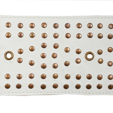 Load image into Gallery viewer, Schumacher Studded Leather Trim 76090 / Ivory