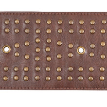 Load image into Gallery viewer, Schumacher Studded Leather Trim 76091 / Brown