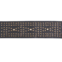Load image into Gallery viewer, Schumacher Studded Leather Trim 76092 / Black