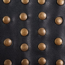 Load image into Gallery viewer, Schumacher Studded Leather Trim 76092 / Black