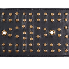 Load image into Gallery viewer, Schumacher Studded Leather Trim 76092 / Black