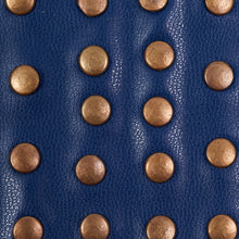 Load image into Gallery viewer, Schumacher Studded Leather Trim 76093 / Navy