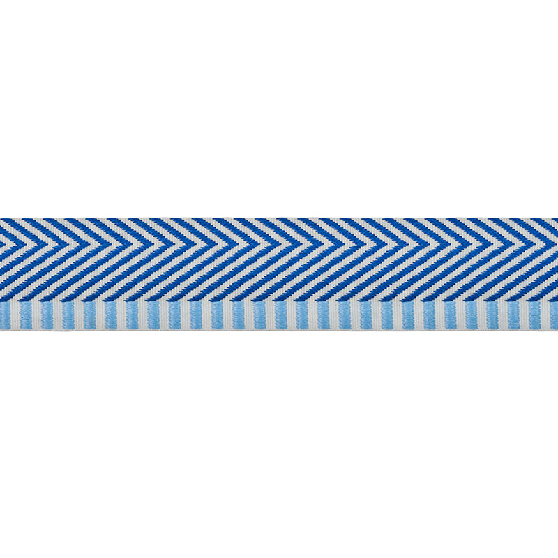 Schumacher Chevron Twill Tape Trim 76113 / Blue