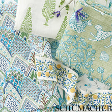 Load image into Gallery viewer, Schumacher Ashoka Tape Trim 76292 / Citron &amp; Blue