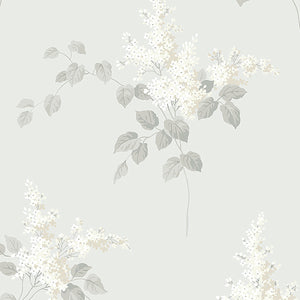 Schumacher Lilacs Wallpaper 7669 / Grey