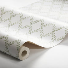 Load image into Gallery viewer, Schumacher Trellis Leaves Wallpaper 7671 / Leaf