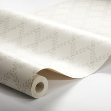 Load image into Gallery viewer, Schumacher Trellis Leaves Wallpaper 7673 / Natural