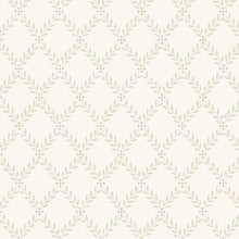 Load image into Gallery viewer, Schumacher Trellis Leaves Wallpaper 7673 / Natural