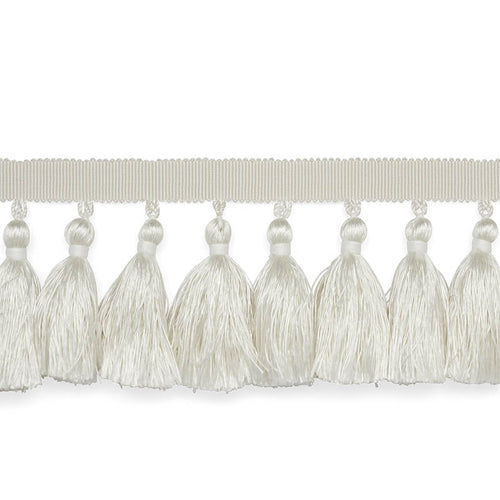 Schumacher Valentin Silk Tassel Trim 76800 / Ivory