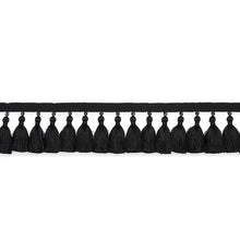 Load image into Gallery viewer, Schumacher Valentin Silk Tassel Trim 76805 / Black