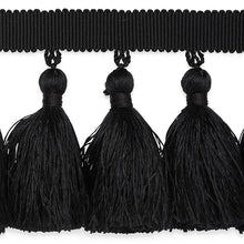 Load image into Gallery viewer, Schumacher Valentin Silk Tassel Trim 76805 / Black