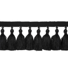 Load image into Gallery viewer, Schumacher Valentin Silk Tassel Trim 76805 / Black