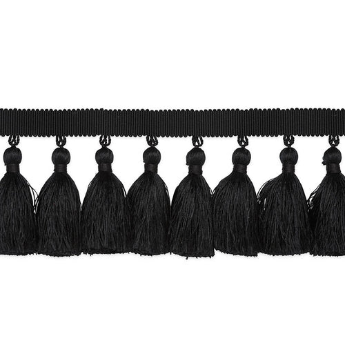 Schumacher Valentin Silk Tassel Trim 76805 / Black