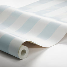 Load image into Gallery viewer, Schumacher Falsterbo Stripe Wallpaper 7683 / Sky